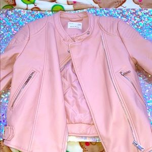 Pink Heavy Leather Zara girls jacket